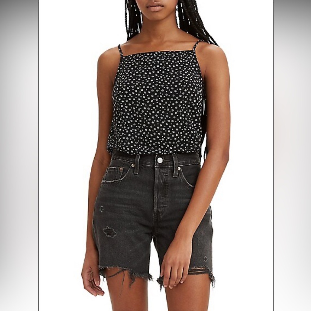 Levi’s Camila Schoolyard Daisy Caviar Tie-Back Cami Top Large ptp19
